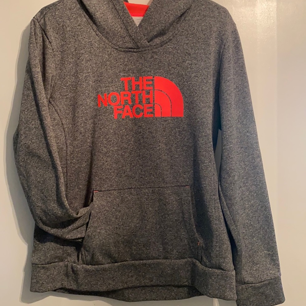 North Face hooded pull over